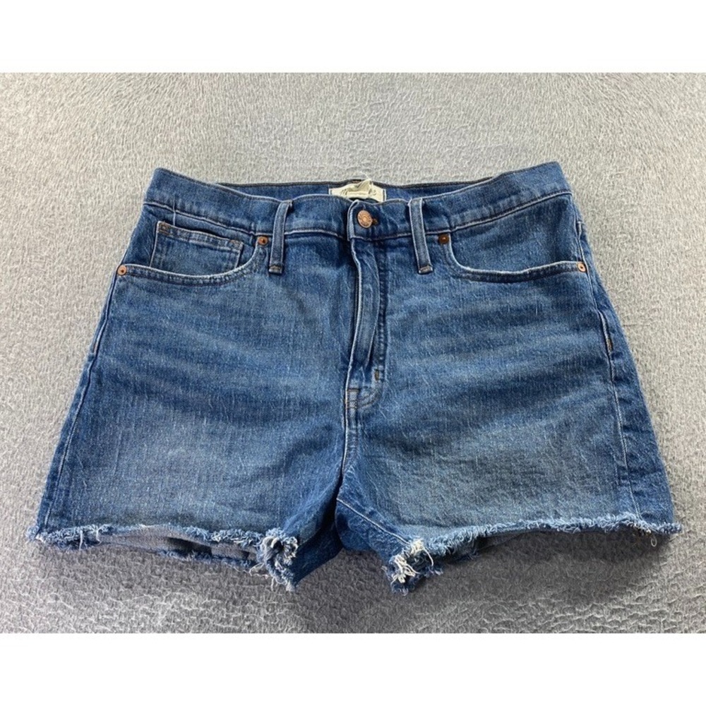 Madewell High Rise Denim Shorts Women's 31 (Fits 33) Raw Hem Preppy‎ City